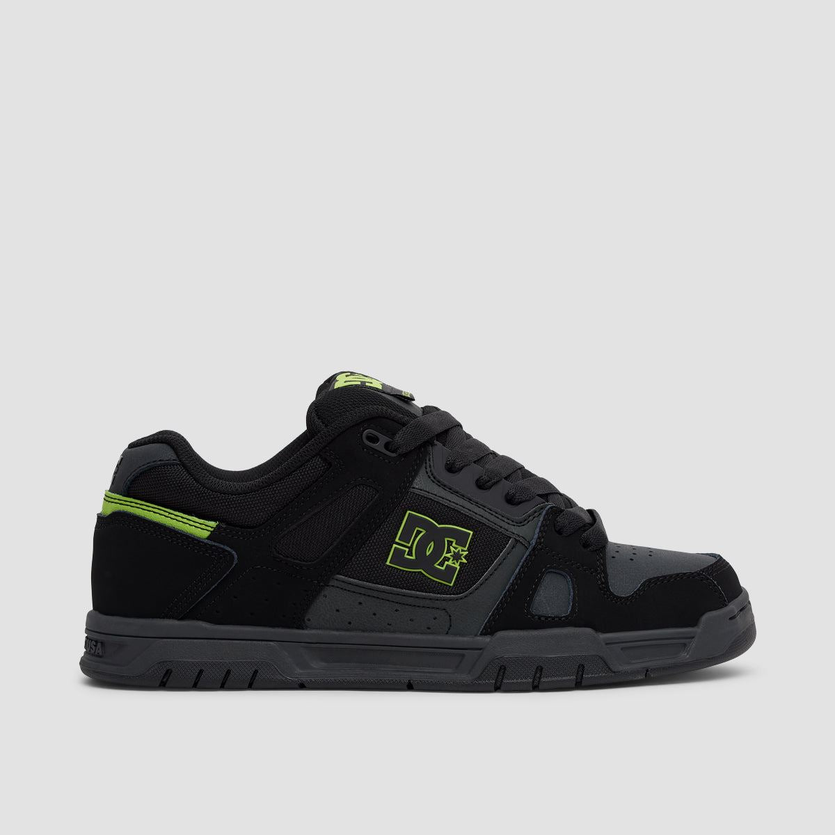 DC Stag Shoes - Black/Lime Green