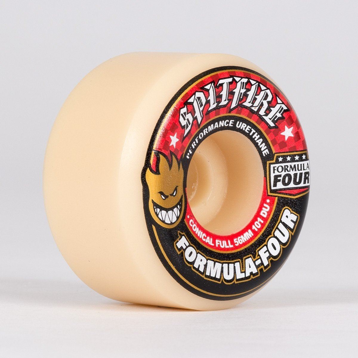 Spitfire Formula Four Conical 101a Skateboard Wheels White/Red 56mm