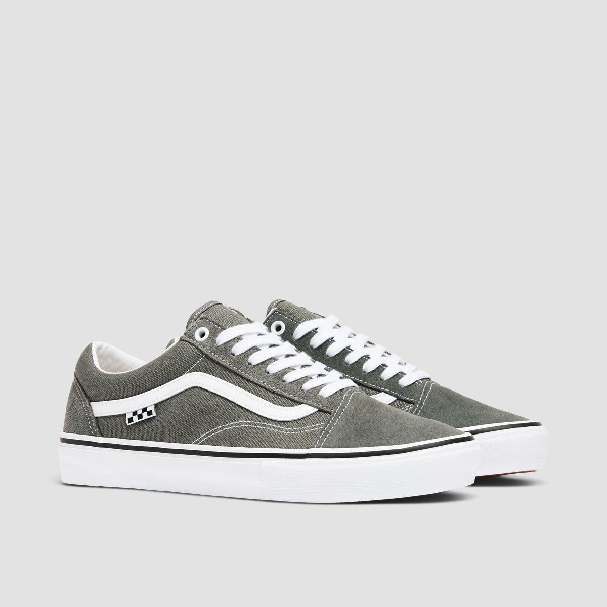 Vans Skate Old Skool Shoes - Pewter/White