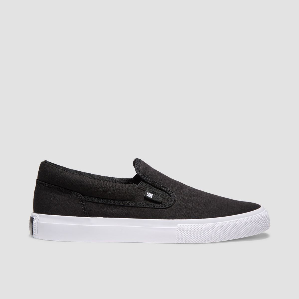 DC Manual TXSE Slip-On Shoes - Black/Black/White