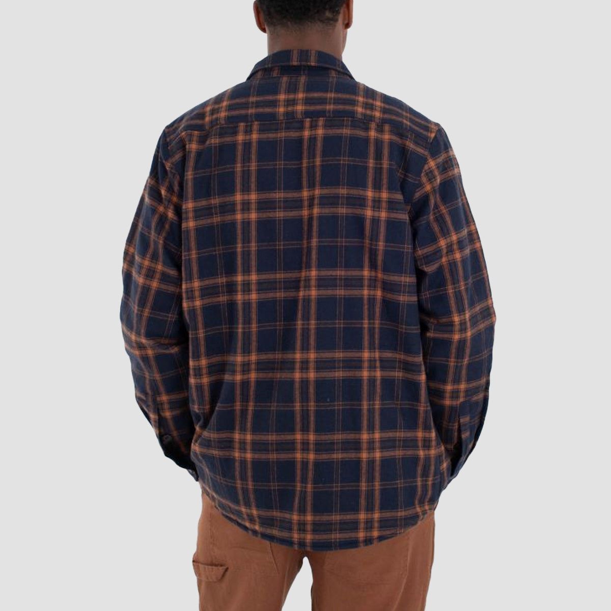 Hurley Axe Sherpa Flannel Longsleeve Shirt Armored Navy