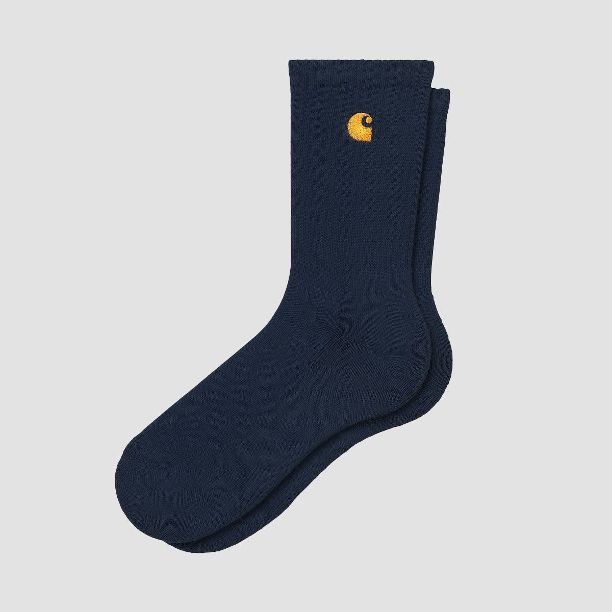 Carhartt WIP Chase Socks Dark Navy/Gold