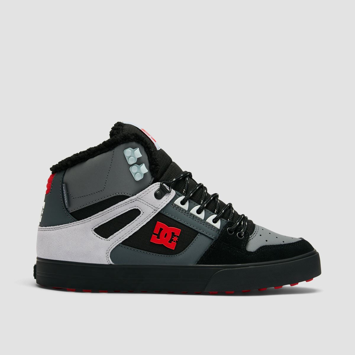 DC Pure HT WC WNT High Top Shoes - Grey/Black/Red