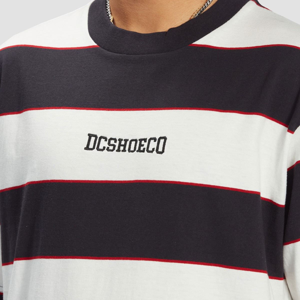 DC Knox Stripe T-Shirt Black Big Stripe