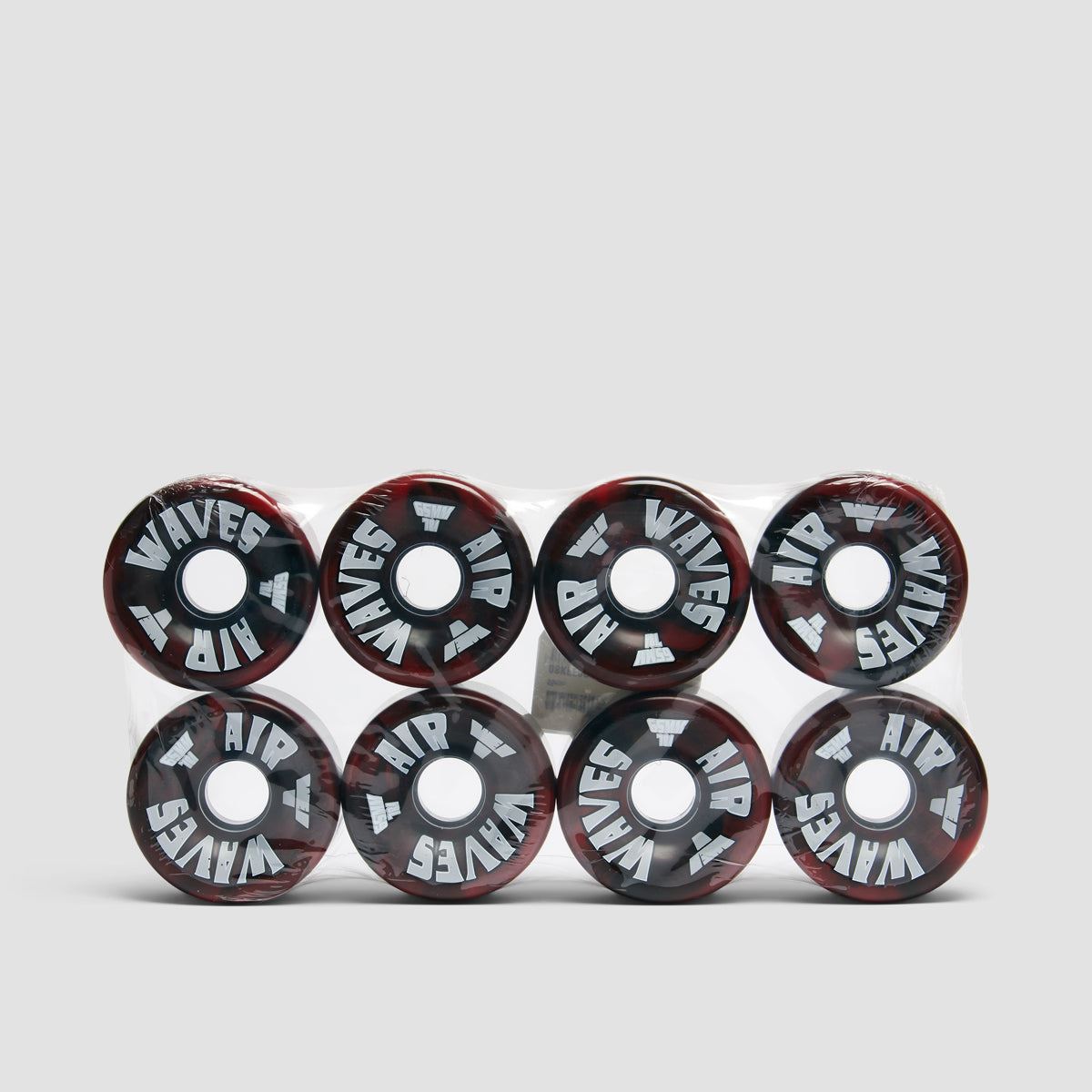 Air Waves USA 78a Quad Wheels x8 Red/Black Swirl