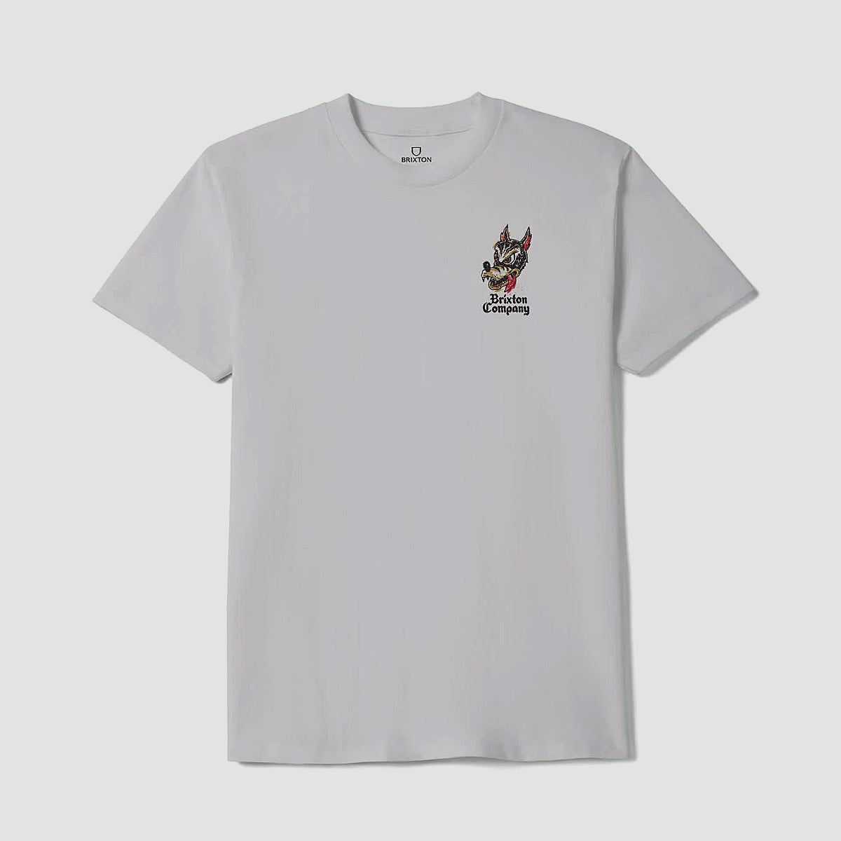 Brixton Dawg T-Shirt Pebble Stone Worn Wash