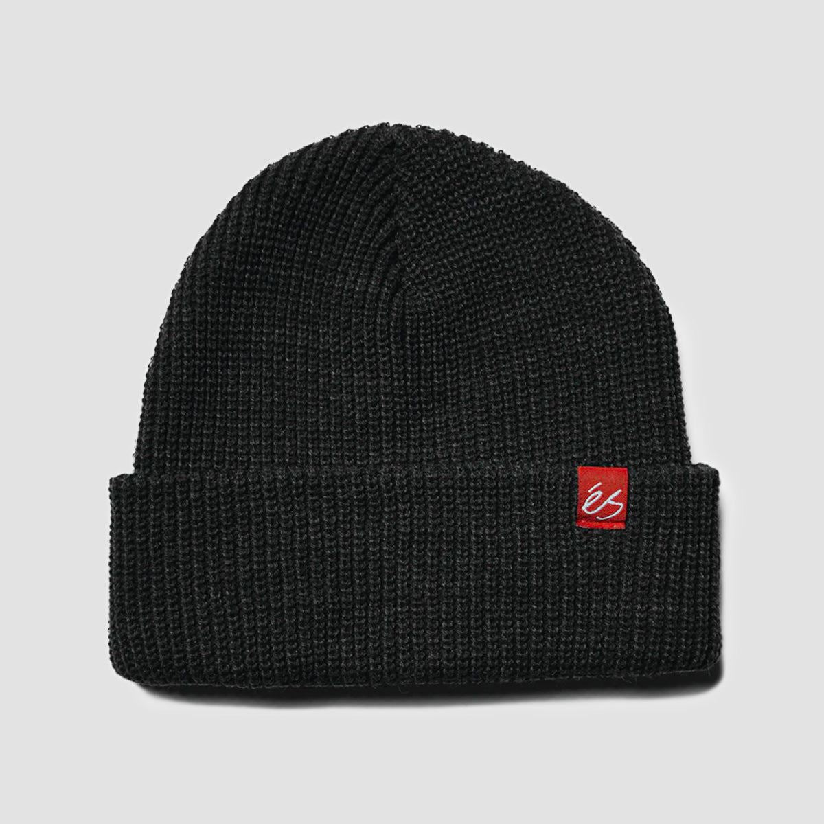 eS Block Beanie Black