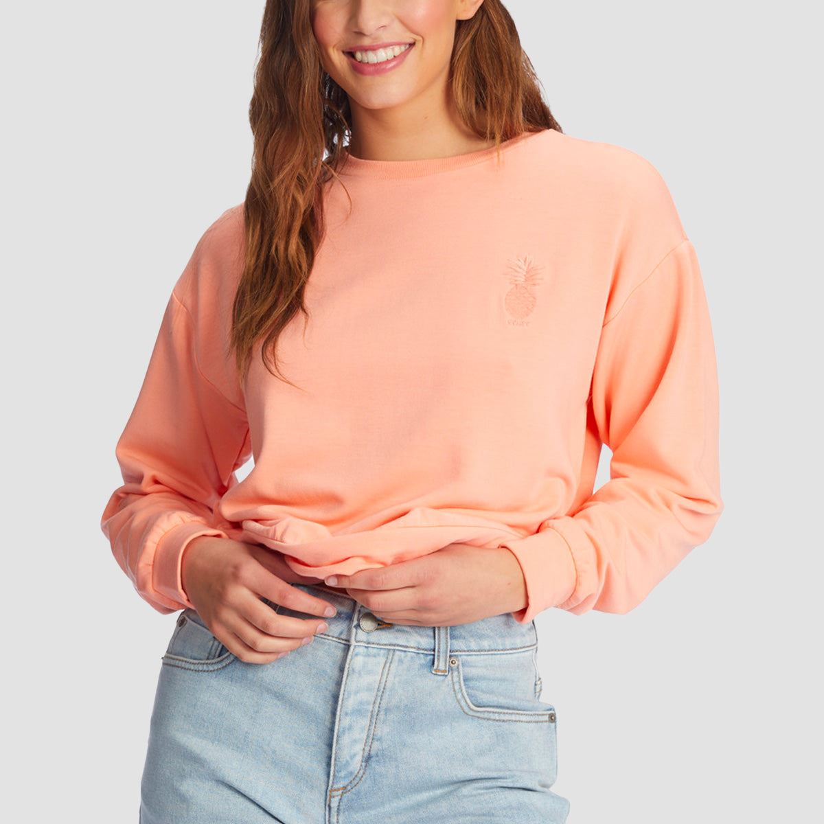 Roxy Surfing By Moonlight Crew Sweat Papaya Punch - Womens