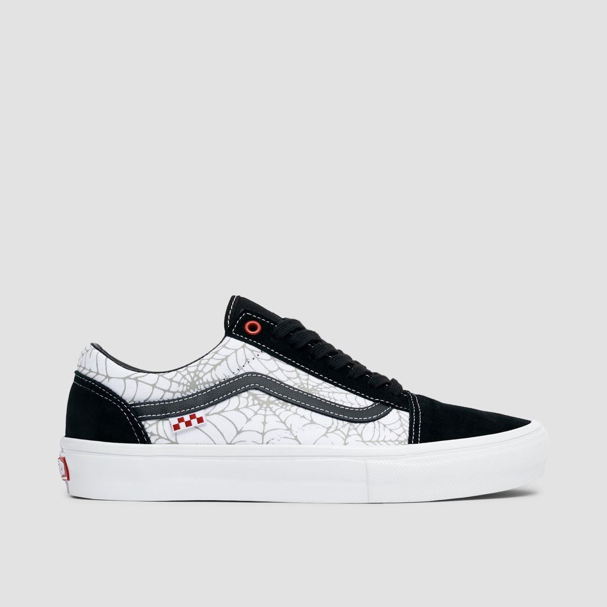 Vans Skate Old Skool Shoes - Black Widow Spider Black/White/Red