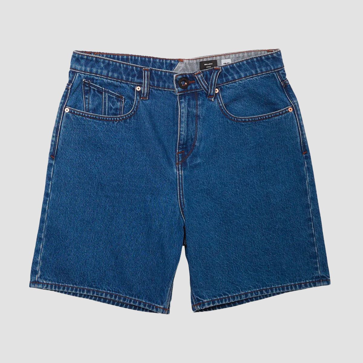 Volcom Billow 22" Denim Shorts Oliver Mid Blue