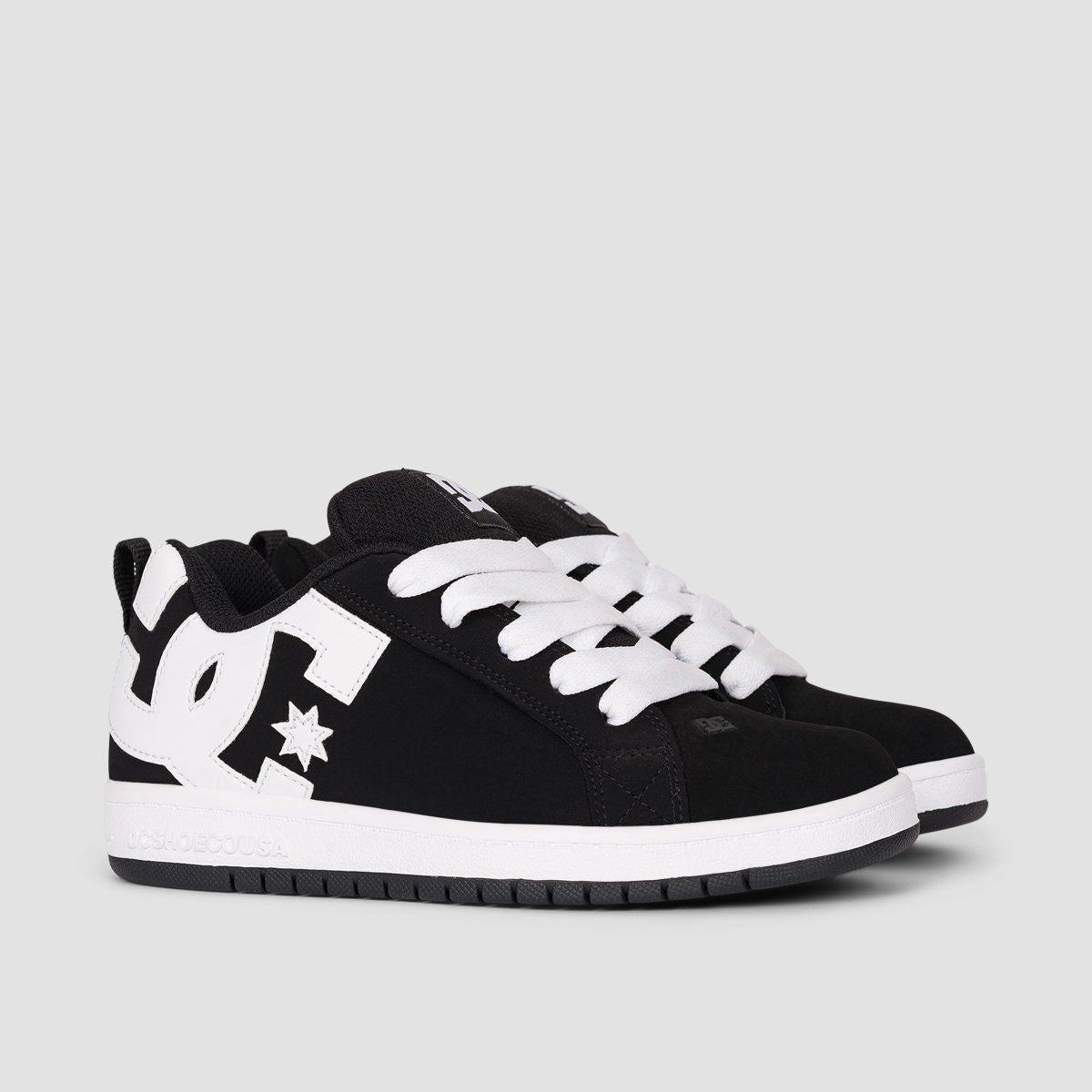 DC Court Graffik Shoes - Black/White - Kids