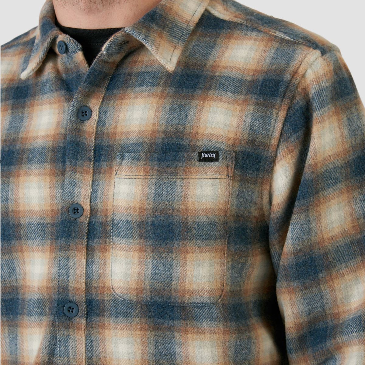 Hurley Portland Heavyweight Flannel Longsleeve Shirts Iron Ore