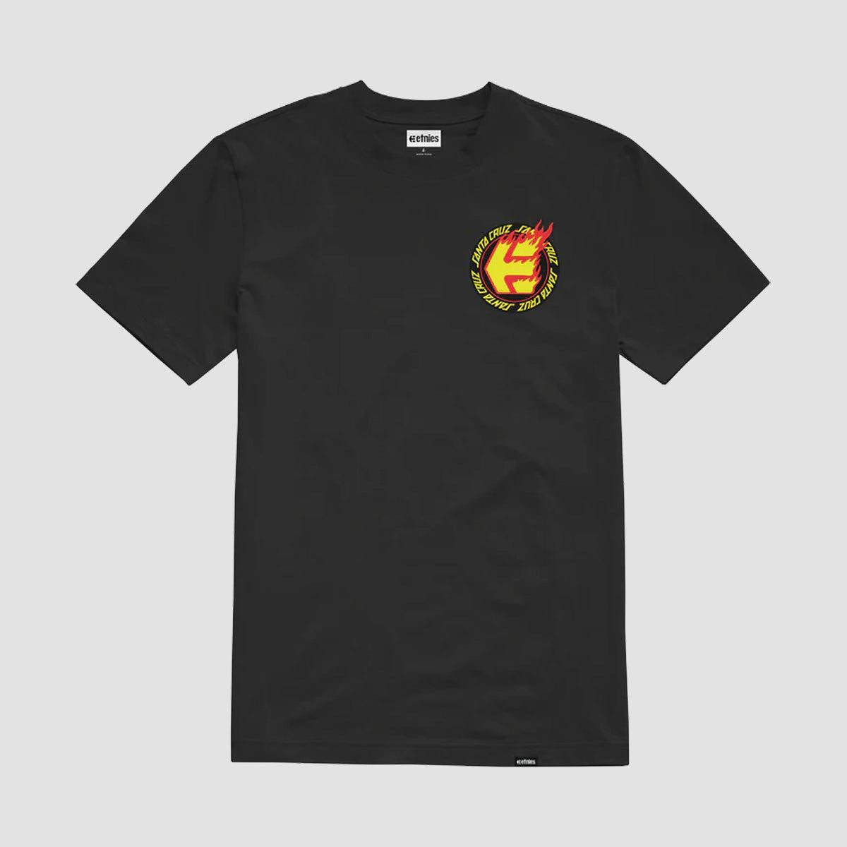 Etnies X Santa Cruz Flame T-Shirt Black - Kids