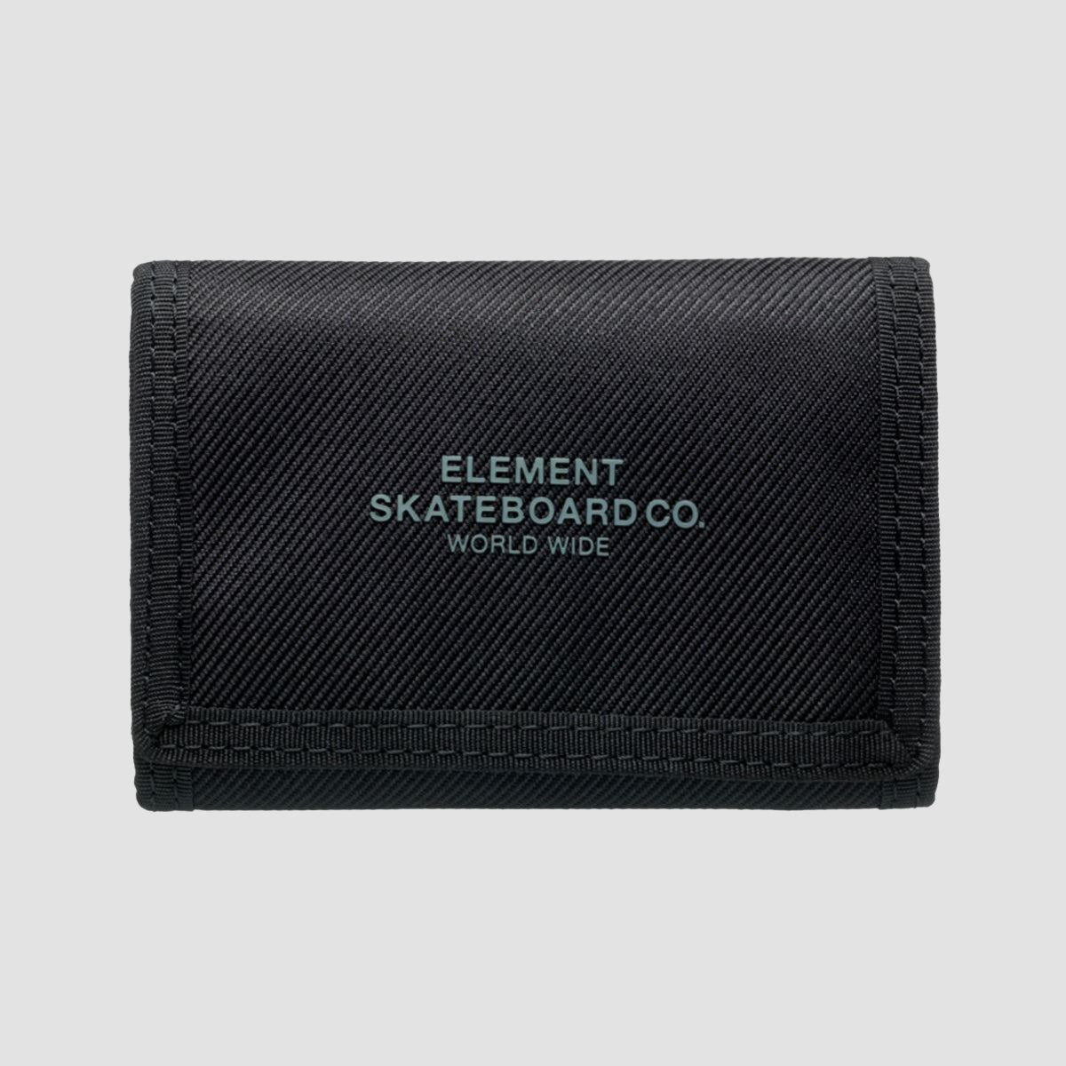 Element Skateboard Co Trifold Wallet Flint Black