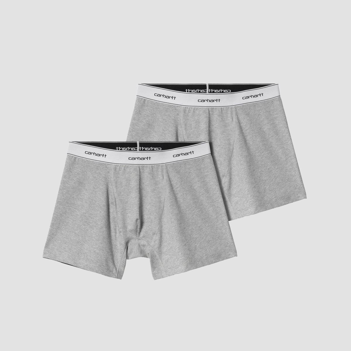 Carhartt WIP Cotton Trunks Boxer Shorts 2 Pack Grey Heather/Grey Heather