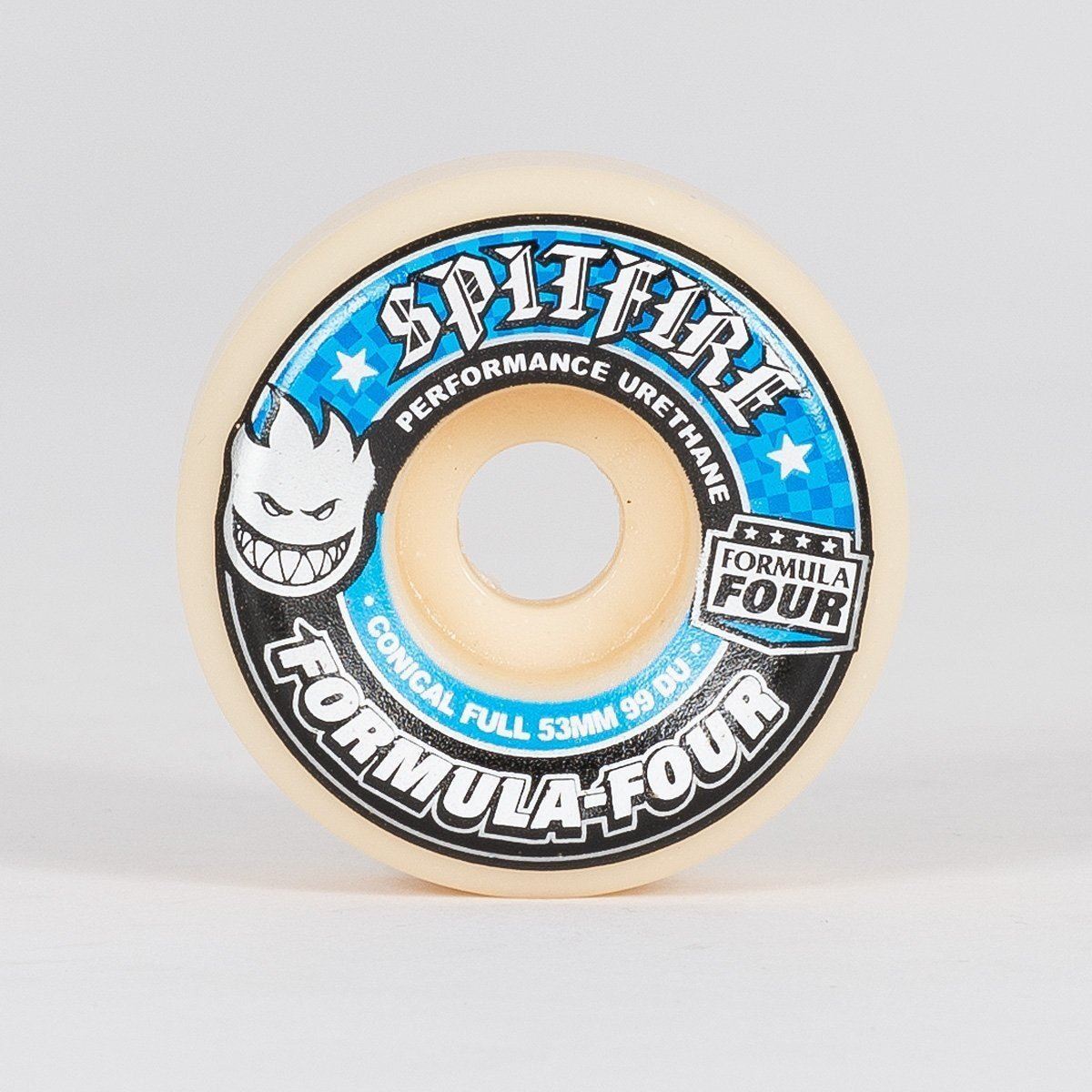 Spitfire Formula Four Conical 99du Skateboard Wheels Natural/Blue 53mm