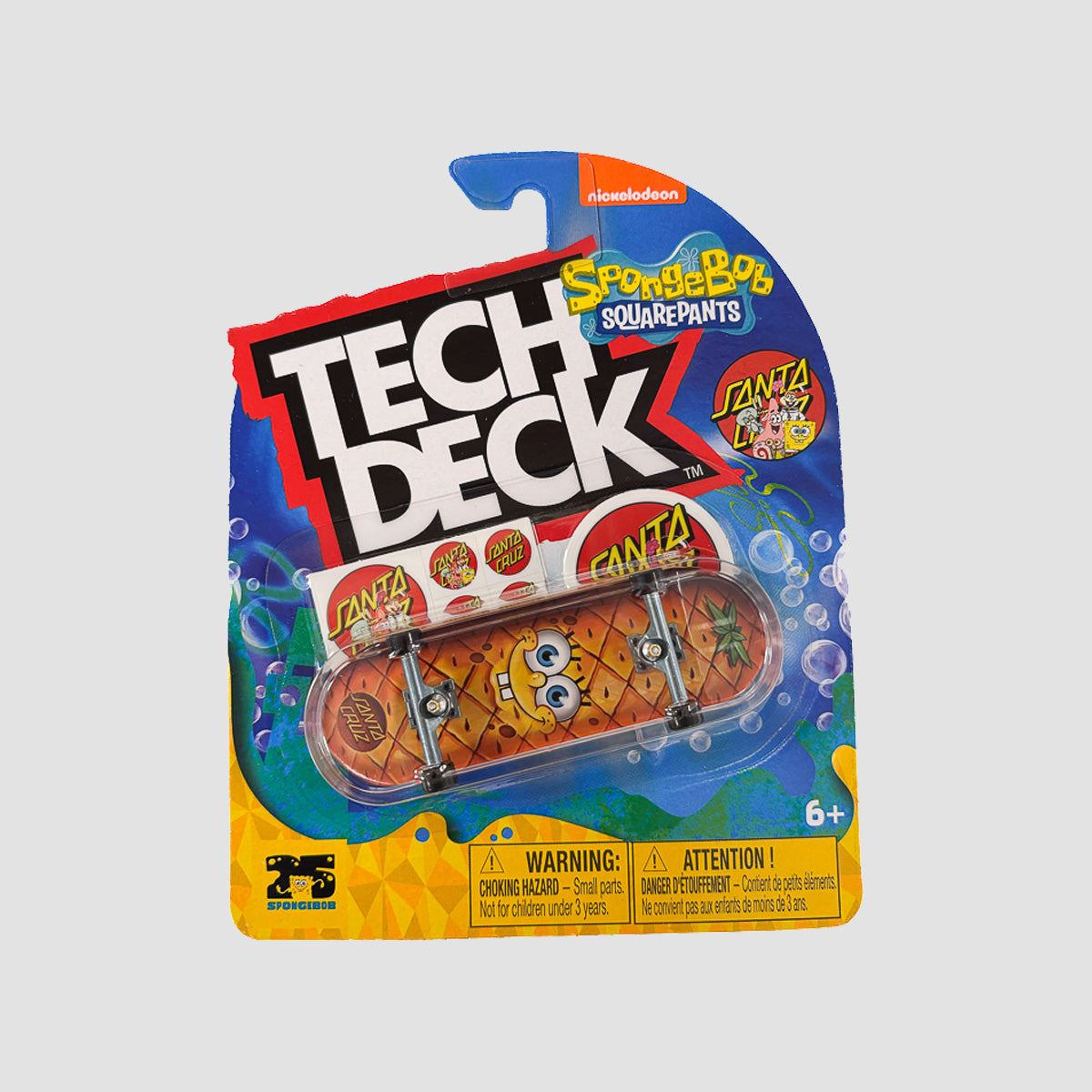 Tech Deck 96mm (M52) Fingerboard - Random Santa Cruz X SpongBob