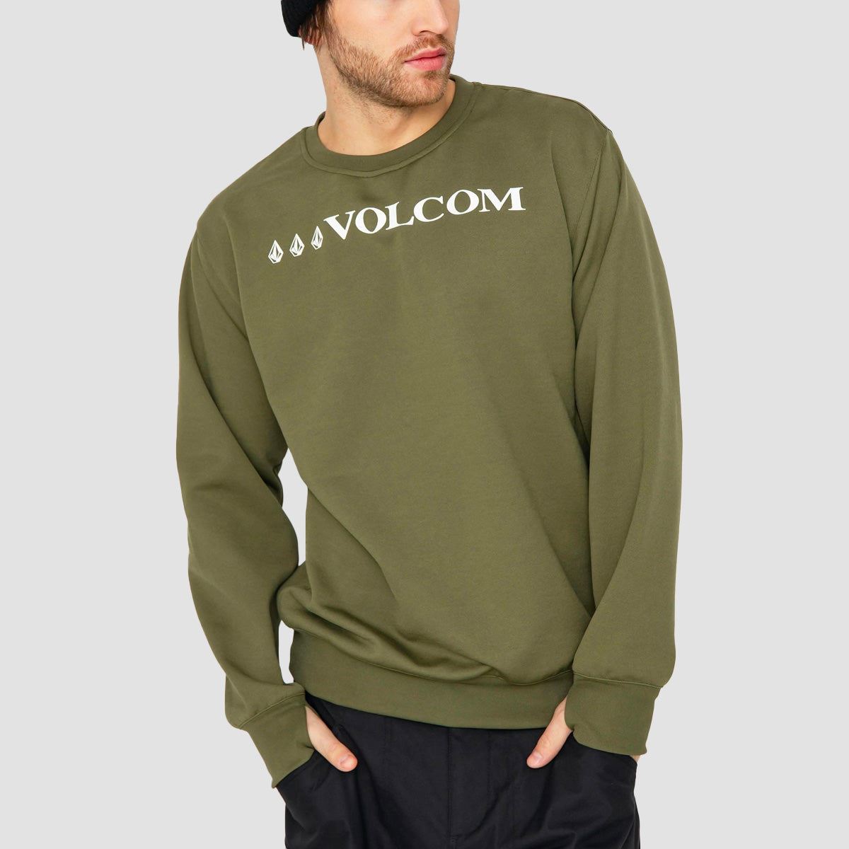 Volcom Core Hydro Snow Crew Sweat Military