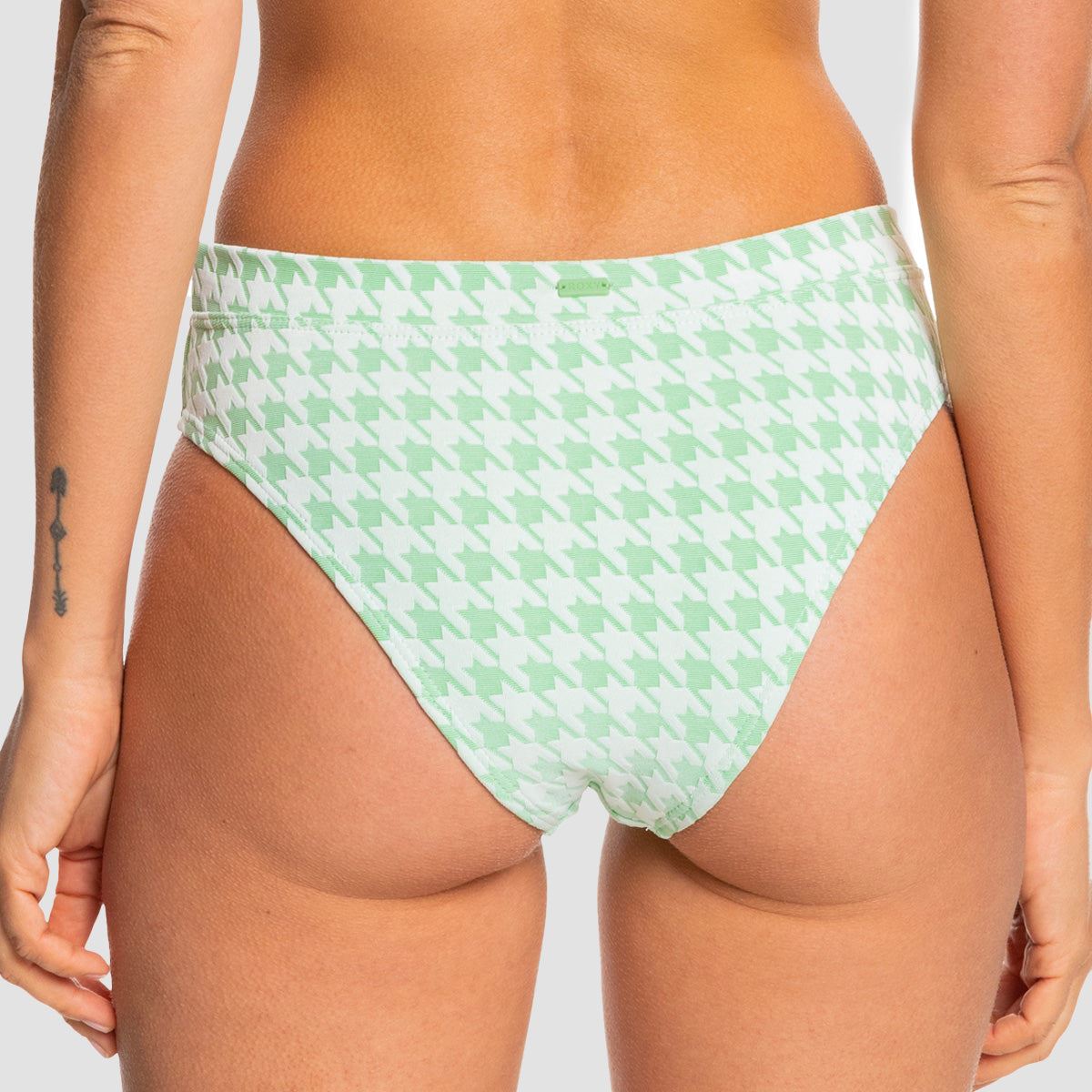 Roxy Check It Moderate Bikini Bottoms Sprucetone - Womens