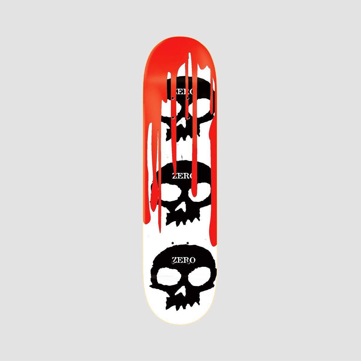 Zero 3 Skull Blood Skateboard Deck White/Black/Red - 8.125"