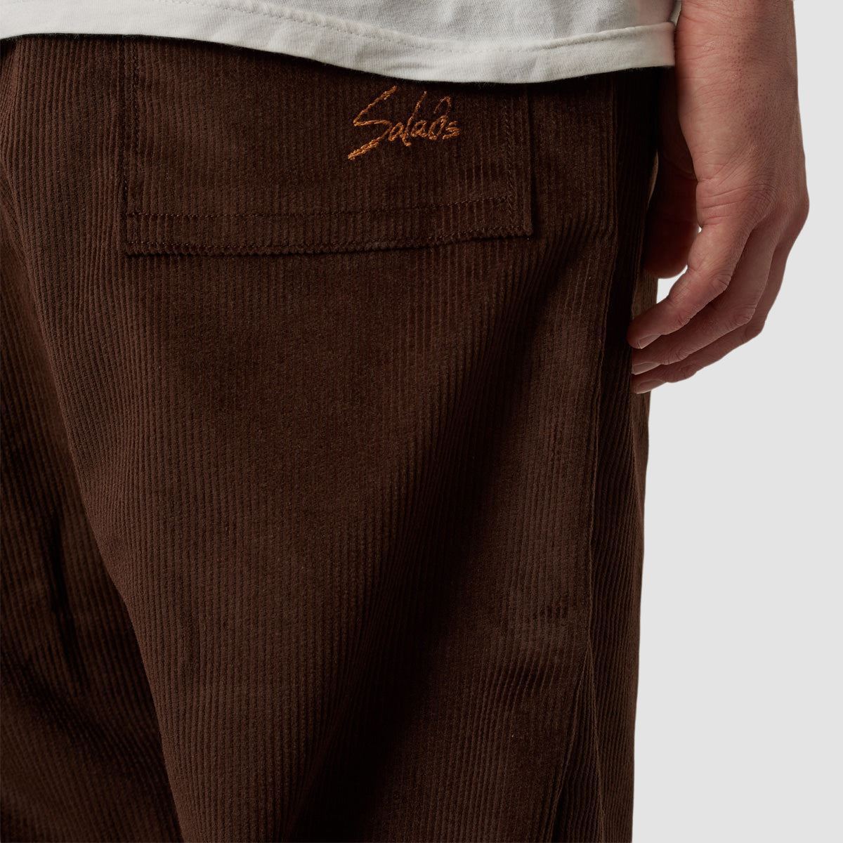 Salads Handmade Corduroy Trousers Brown