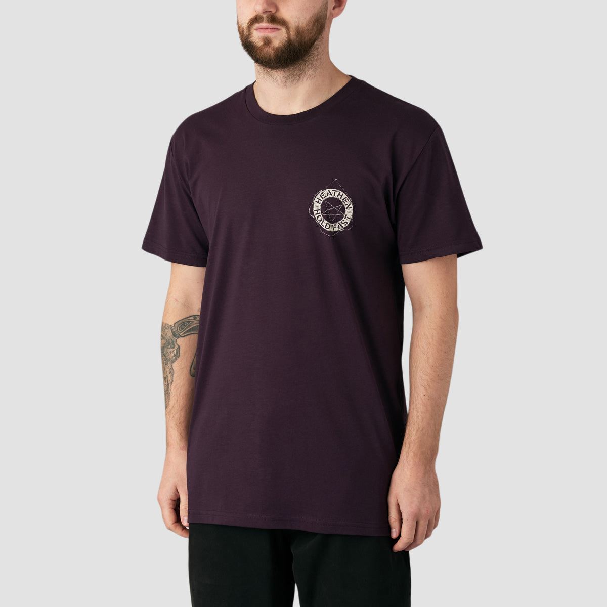 Heathen Stormy Seas T-Shirt Plum