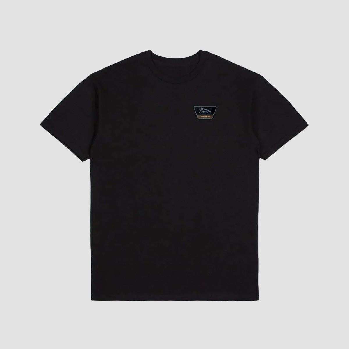 Brixton Linwood T-Shirt Black/Off White/Dusty Blue