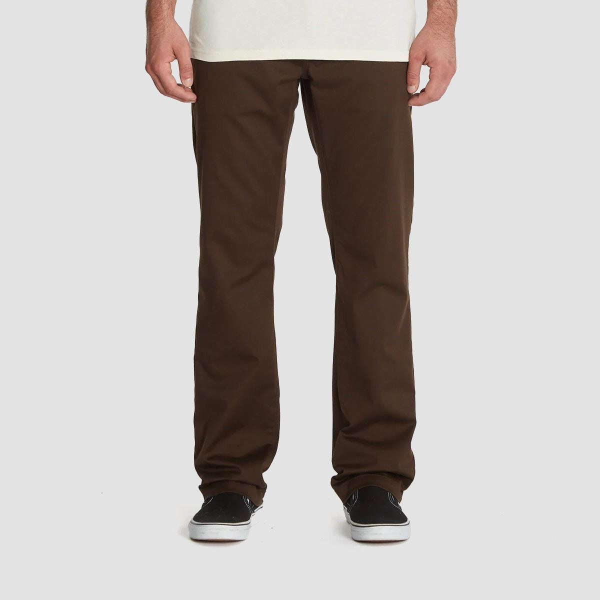 Volcom Frickin Modern Stretch Chino Pants Dark Brown