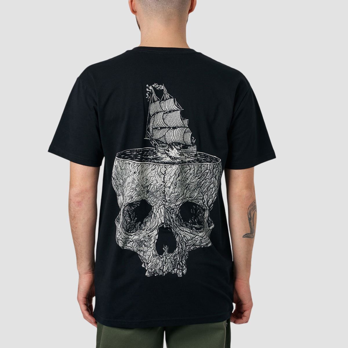 Heathen Stormy Seas T-Shirt Black