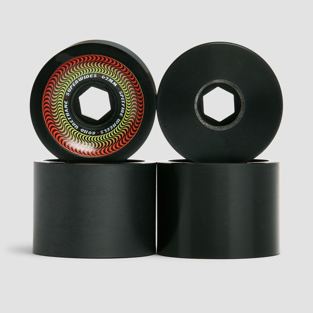 Spitfire Superwides 80HD Skateboard Wheels Black 62mm