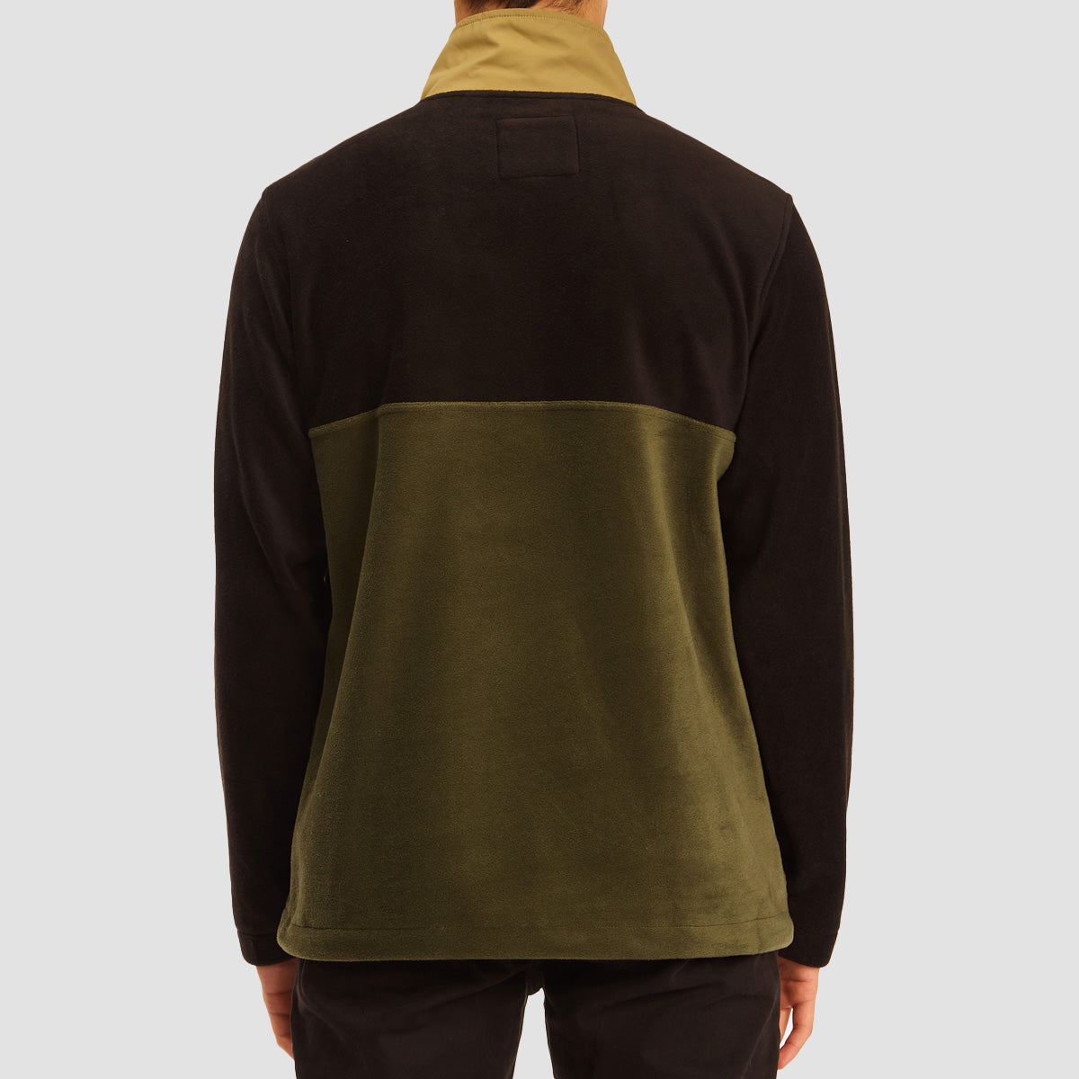 Billabong Boundary Half Zip Mock Neck Lite Fleece Dark Olive