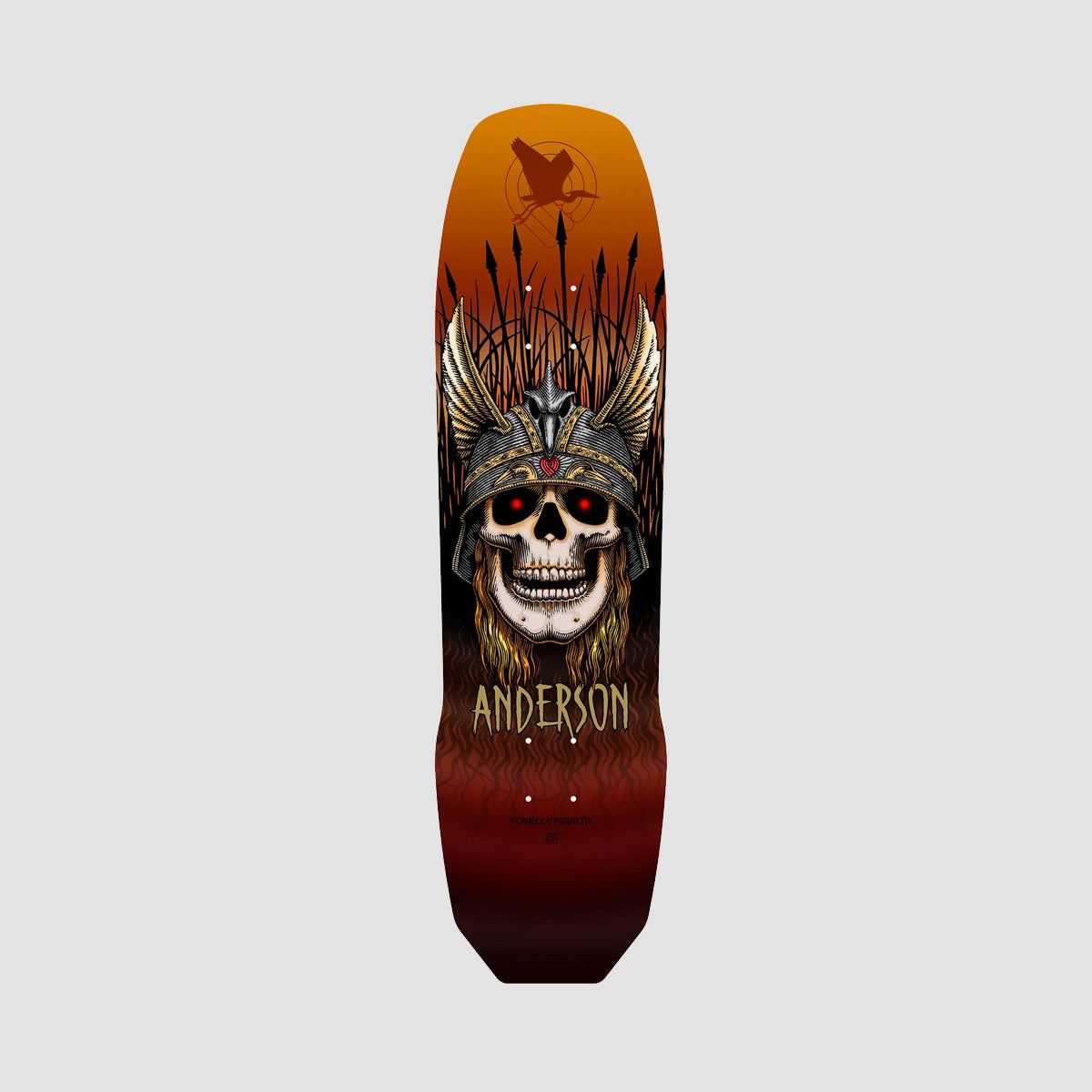 Powell Peralta Andy Anderson Heron Skull 289 Skateboard Deck Rust - 8.45"