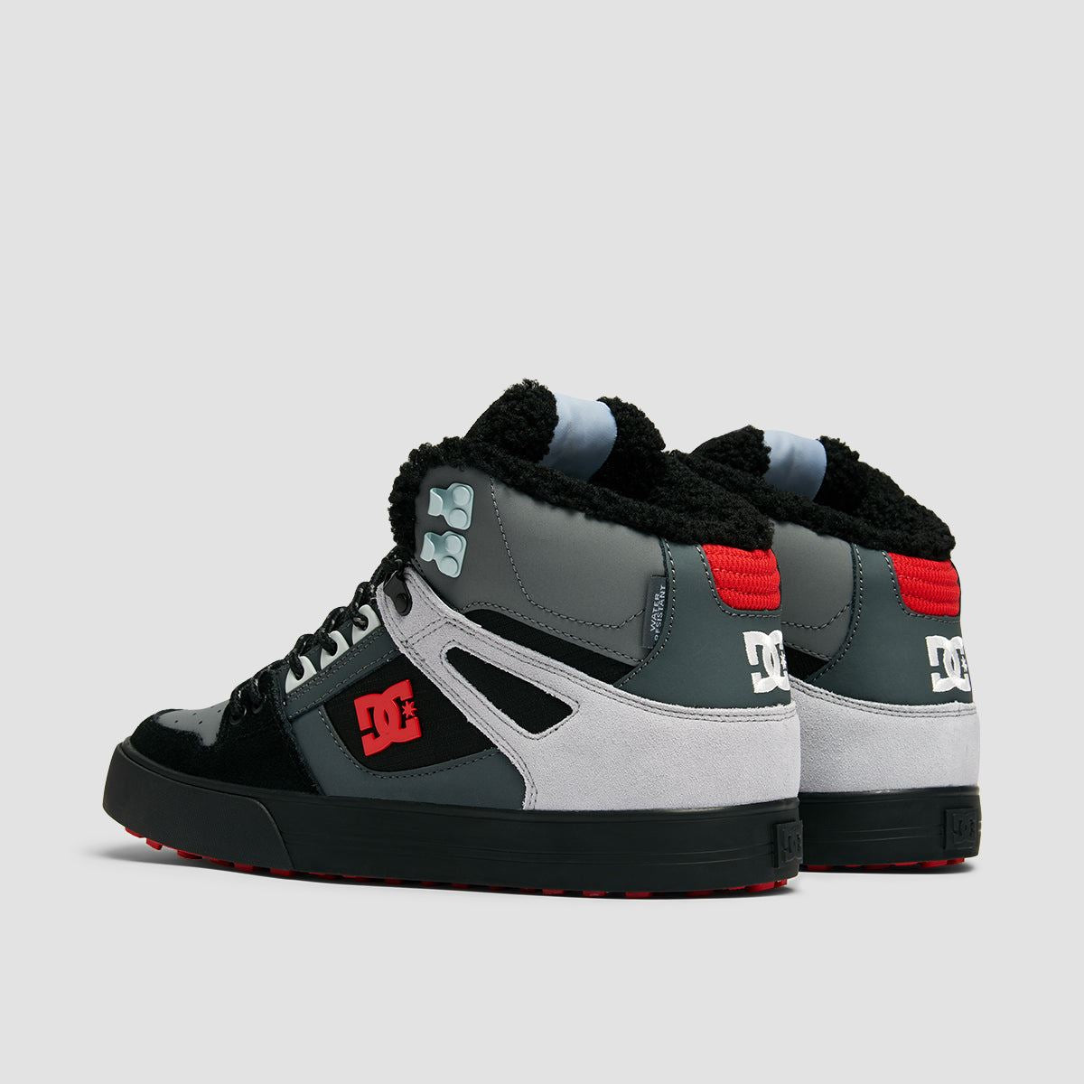 DC Pure HT WC WNT High Top Shoes - Grey/Black/Red