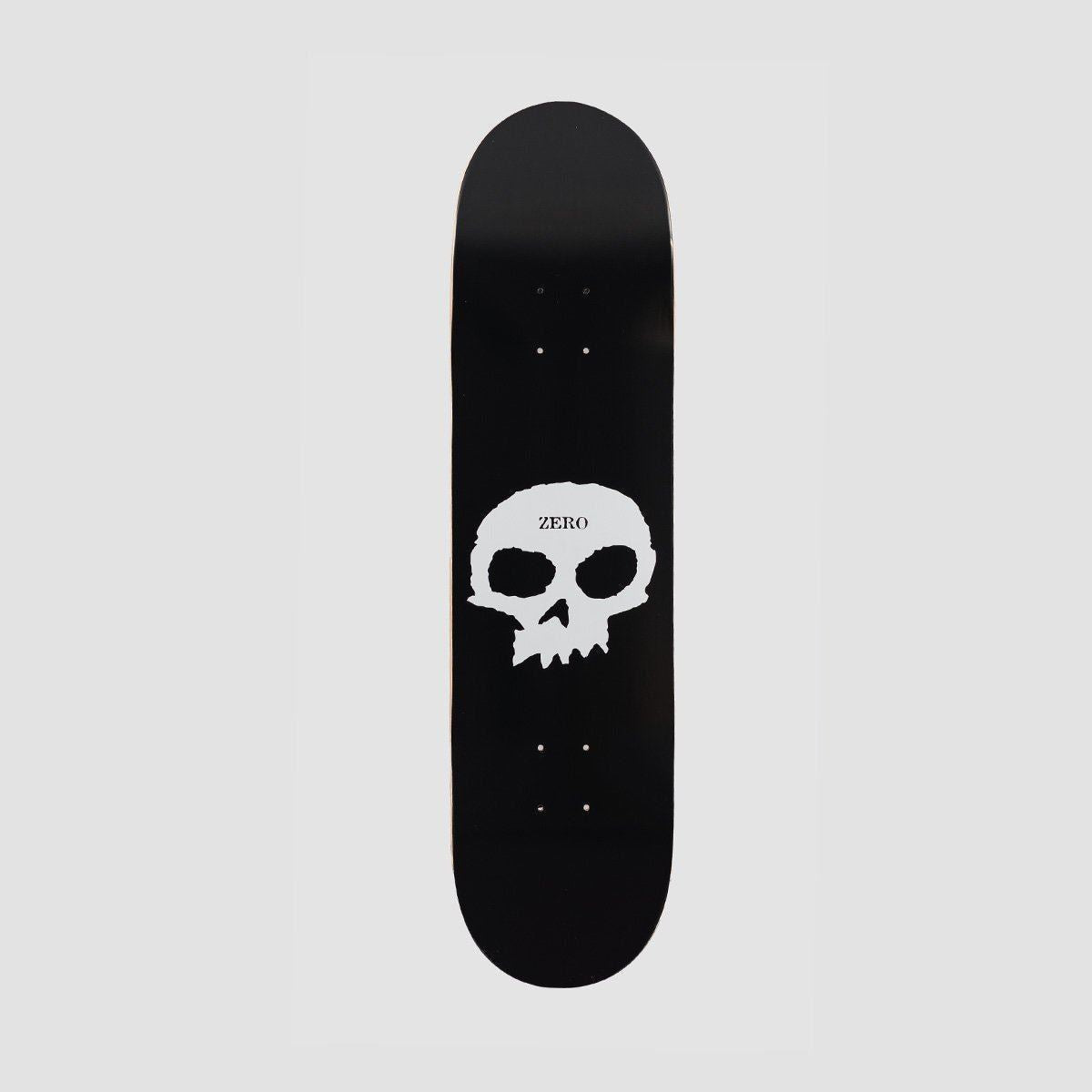 Zero Single Skull Skateboard Deck Black/White - 8.25"