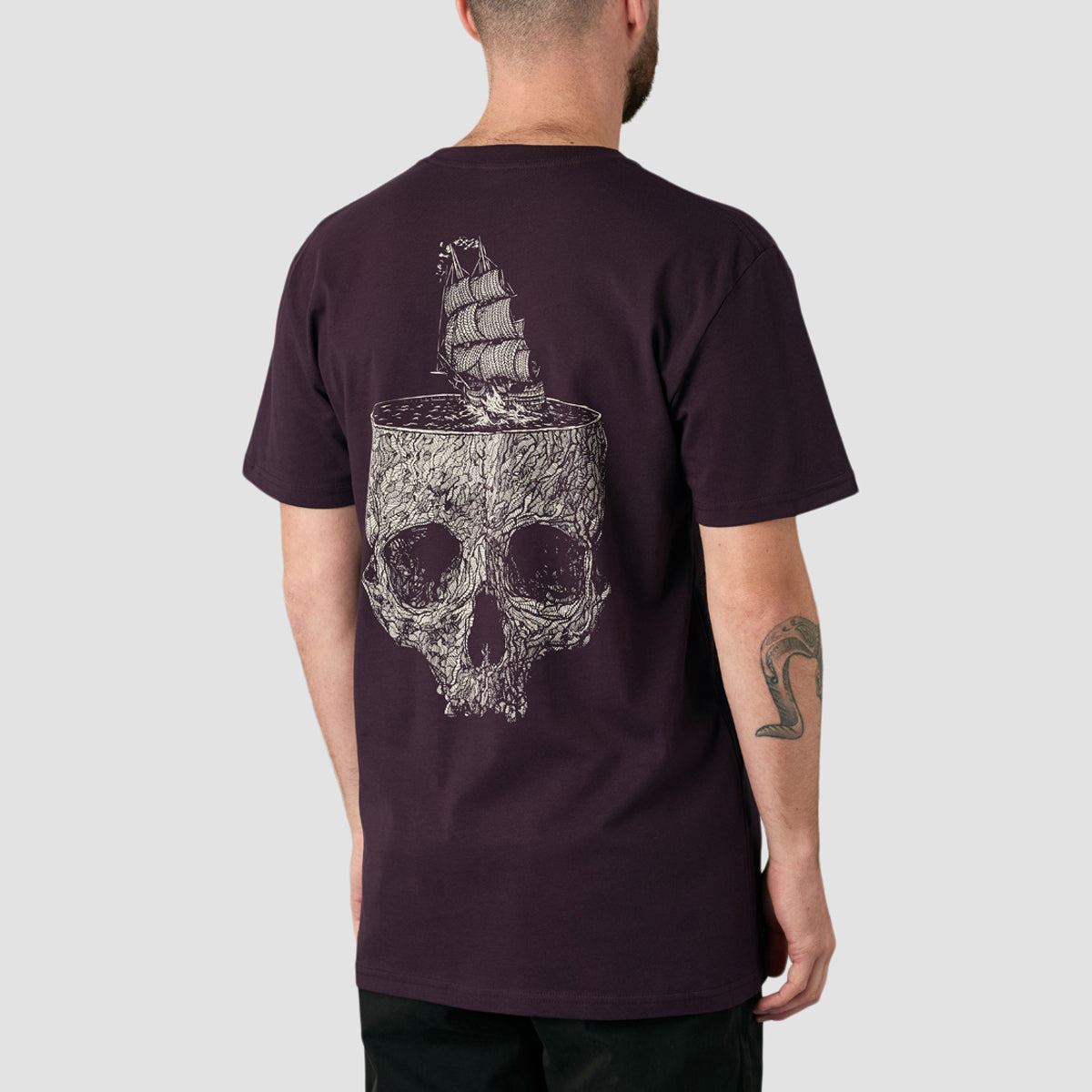 Heathen Stormy Seas T-Shirt Plum