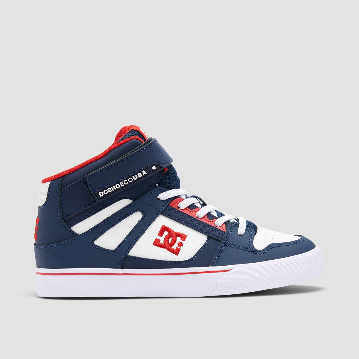 DC Pure HT EV High Top Shoes - DC Navy/Athletic Red - Kids