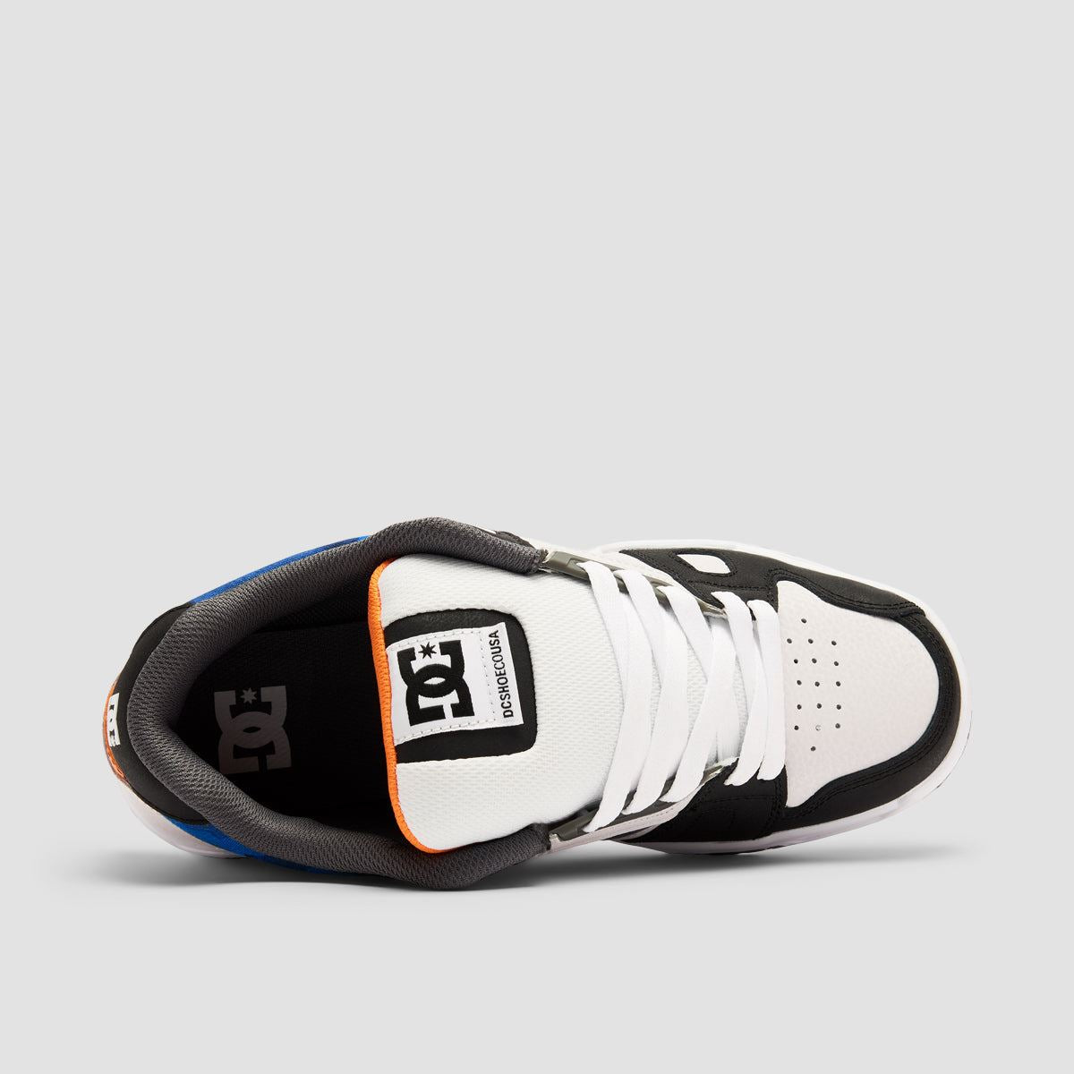 DC Stag Shoes - White/Black/Orange