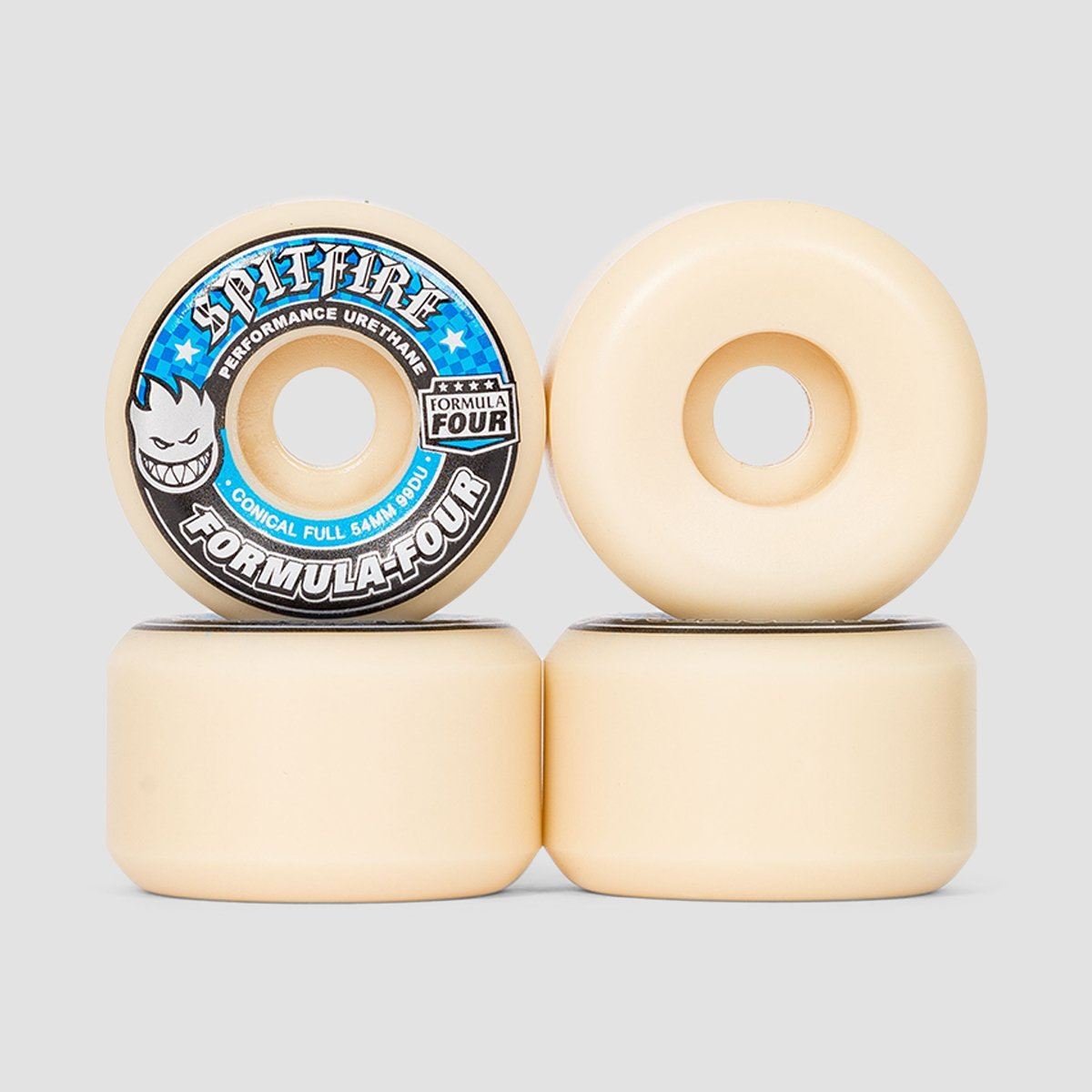 Spitfire Formula Four Conical Full 99du Skateboard Wheels Natural/Blue 54mm