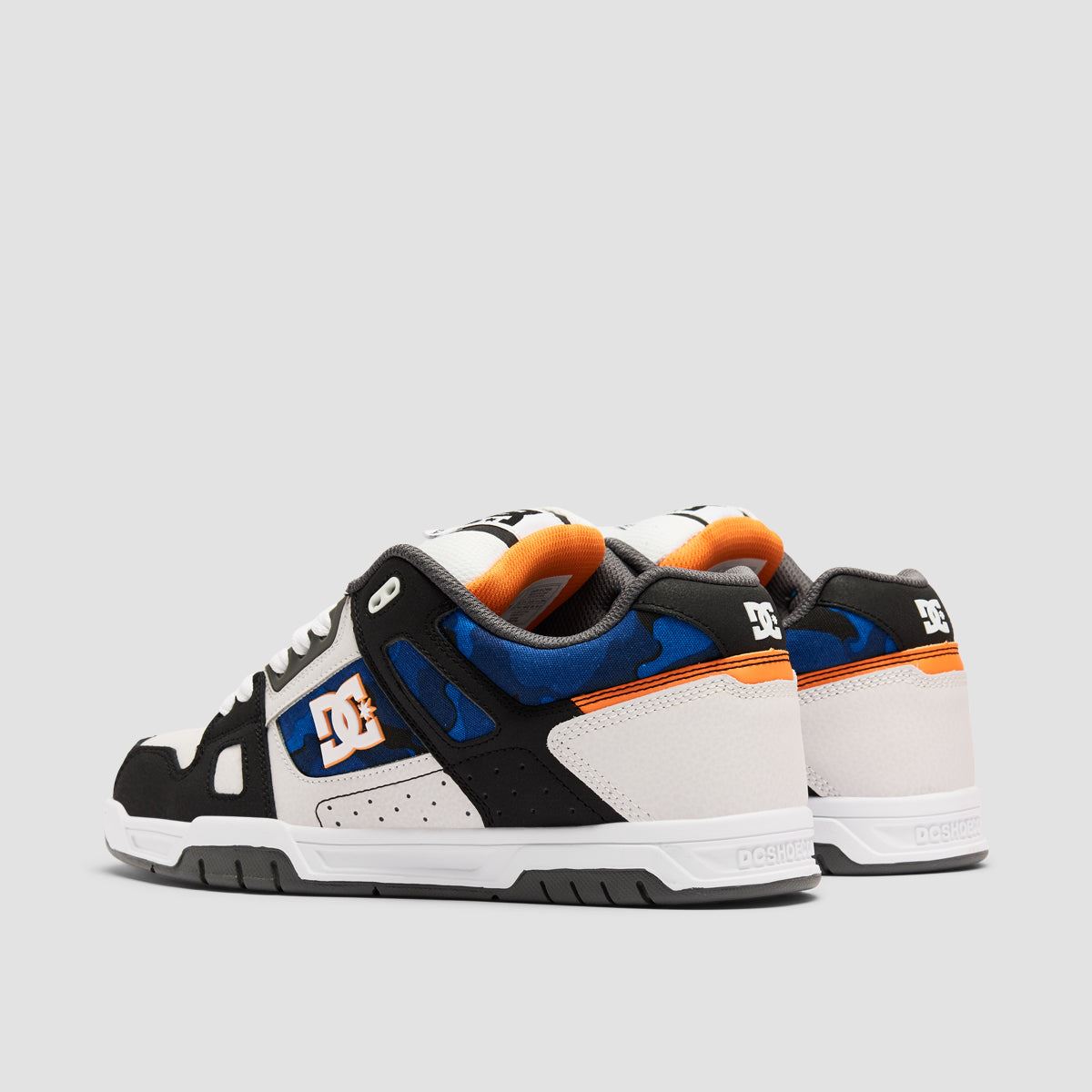 DC Stag Shoes - White/Black/Orange