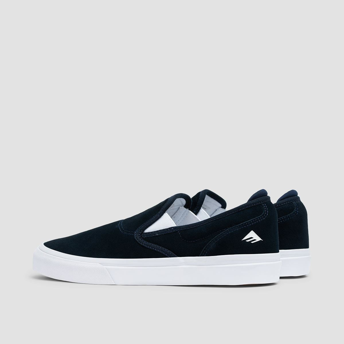 Emerica Wino G6 Slip On Shoes Kevin Baekkel Navy/White