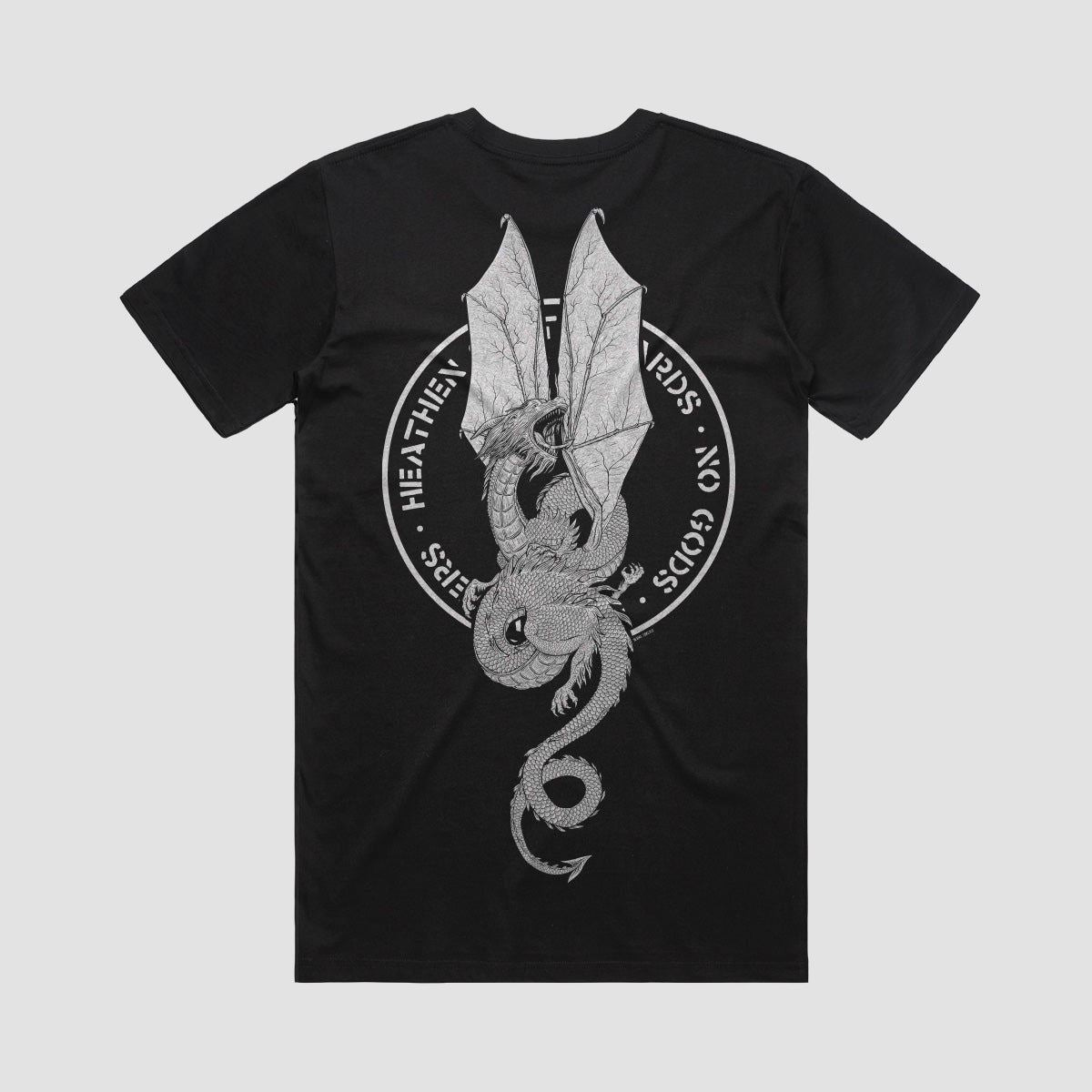 Heathen Devine Dragon T-Shirt Black