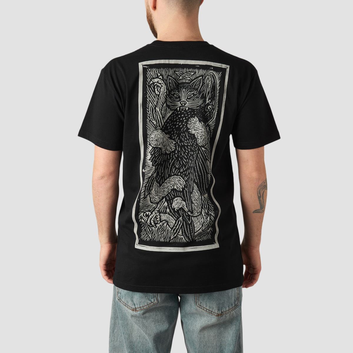 Heathen Crow Killer Mono T-Shirt Black