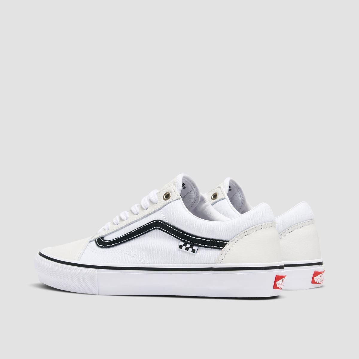 Vans Skate Old Skool Shoes - Leather White/White