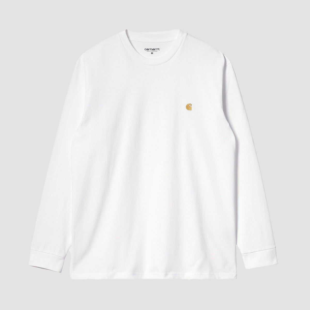 Carhartt WIP Chase Longsleeve T-Shirt White/Gold