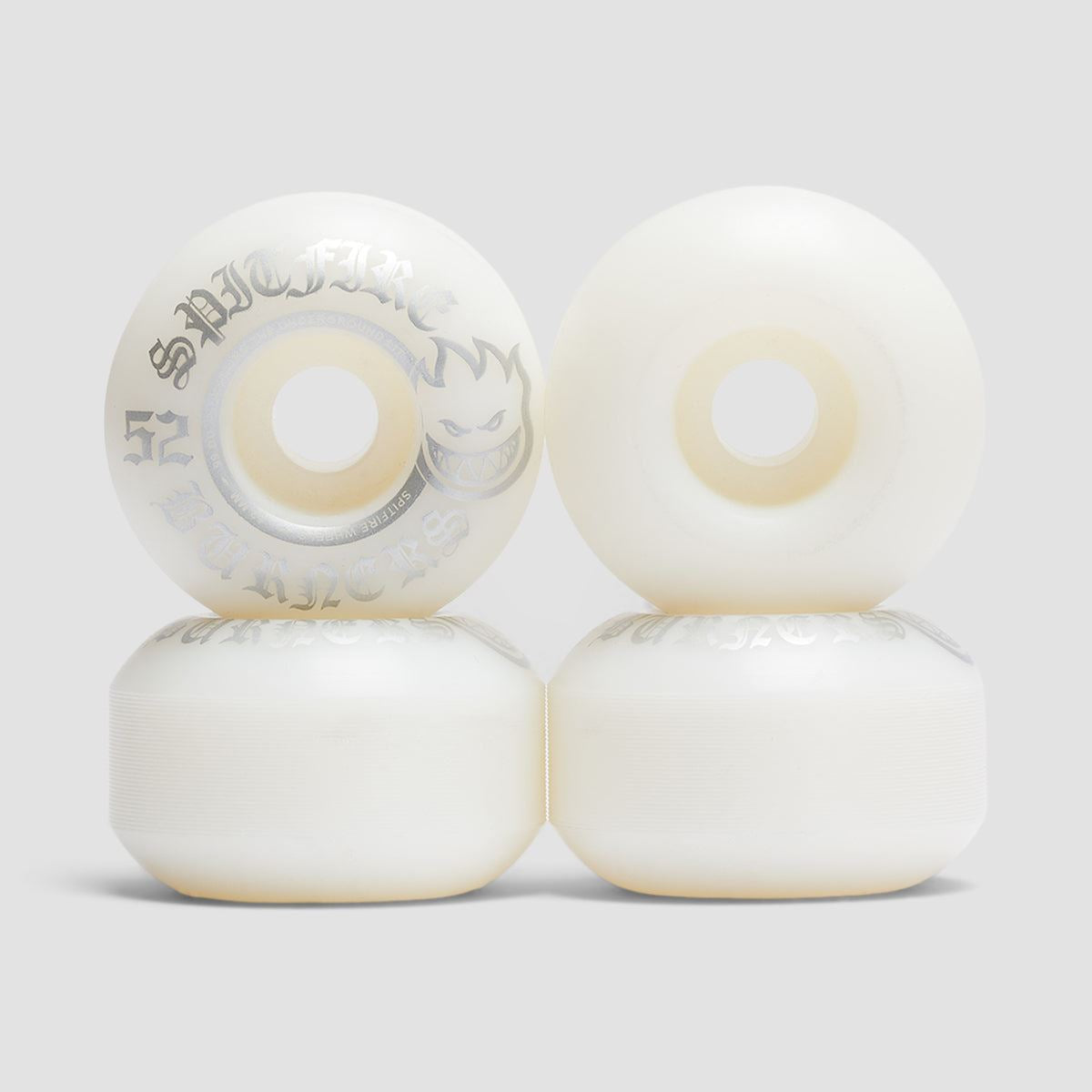 Spitfire Burners 99DU Skateboard Wheels White 52mm