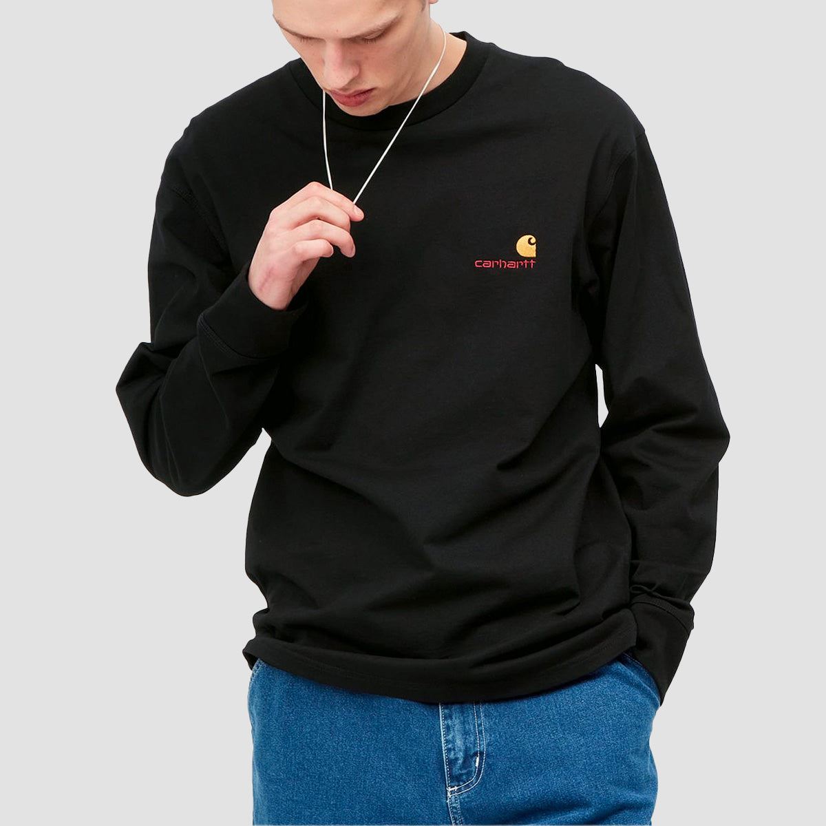 Carhartt WIP American Script Longsleeve T-Shirt Black