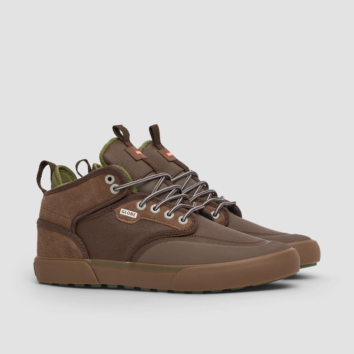 Globe Motley Mid Top Shoes - Chestnut/Olive/Summit