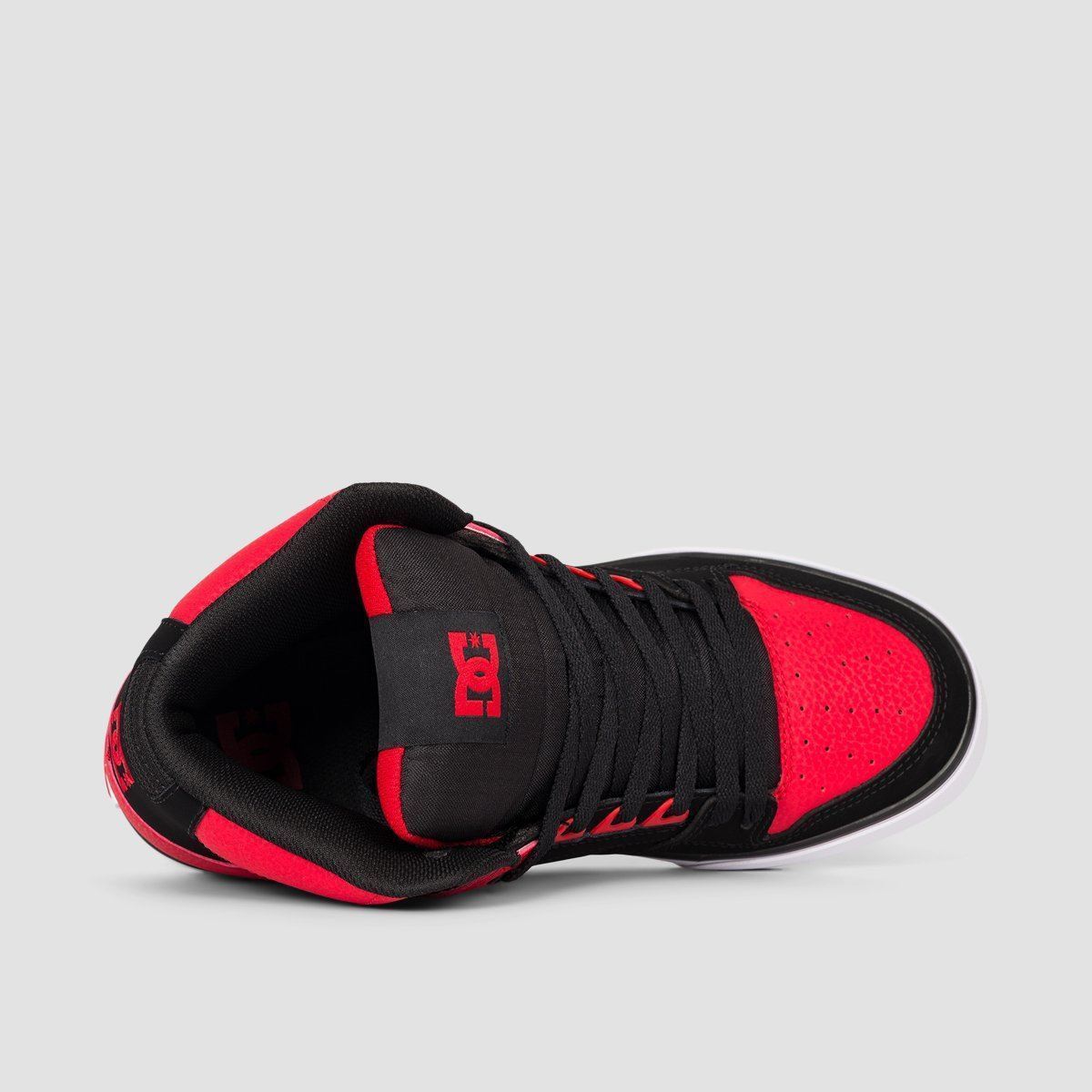 DC Pure High-Top WC Shoes - Fiery Red/White/Black