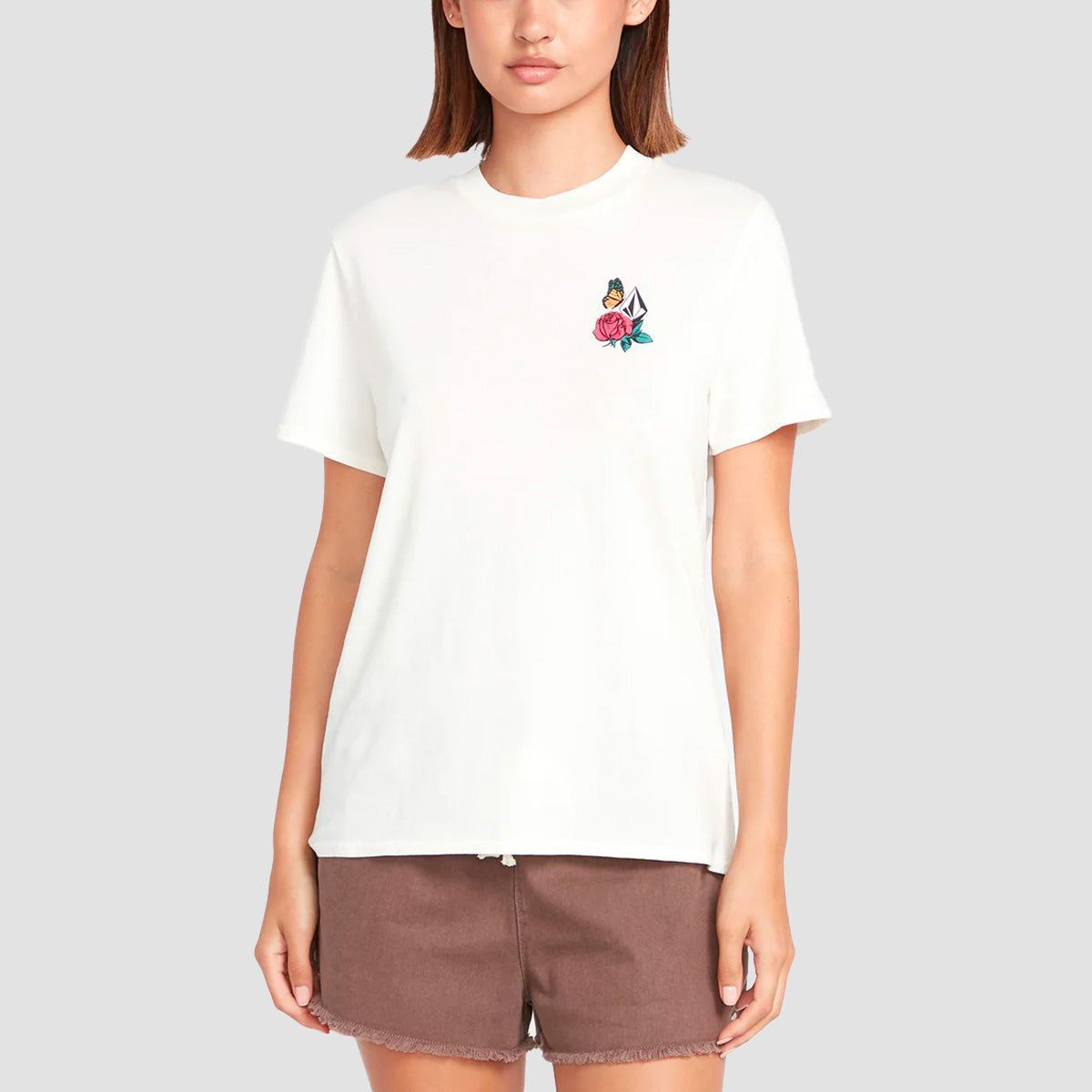 Volcom Lock It Up T-Shirt Star White - Womens