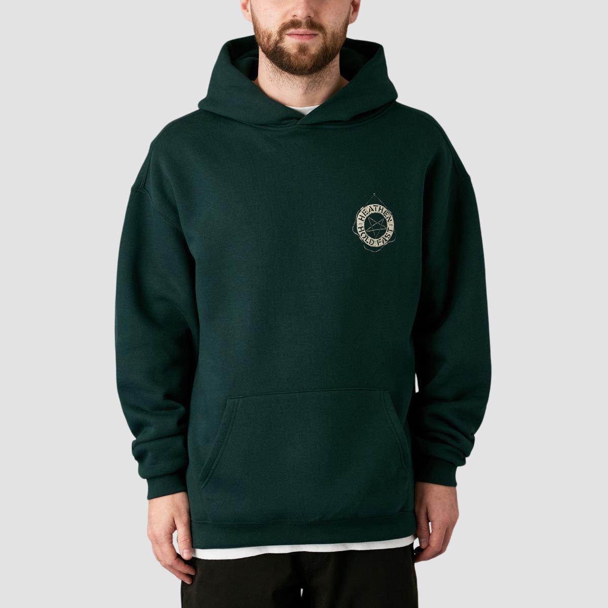 Heathen Stormy Seas Relaxed Fit Pullover Hoodie Pine